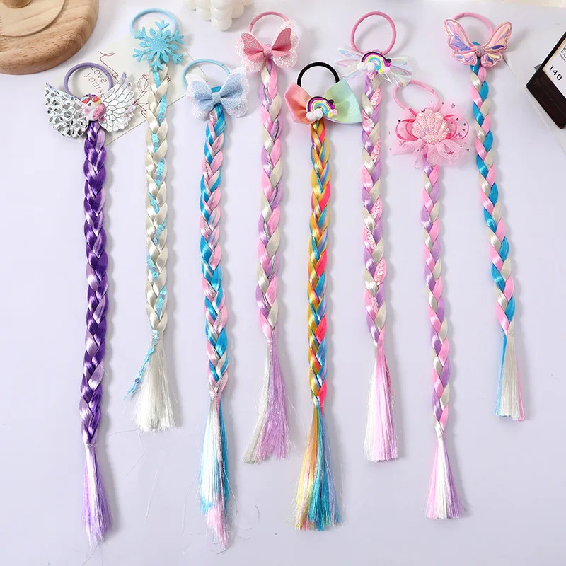Girl's Colorful Butterfly Wig Braids With Colored Rope Woven Hair Ties Paired Princess Hair Tie For A Synthetic Ponytail
Girl's Colorful Butterfly Wig Braids With Colored Rope Woven Hair Ties Paired Princess Hair Tie For A Synthetic Ponytail