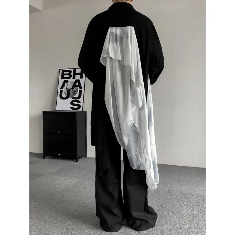 2024 Asymmetric Design Silk Scarf Patchwork Long Shirts For Men Women Street Casual Long Sleeve Shirt Hanfu
2024 Asymmetric Design Silk Scarf Patchwork Long Shirts For Men Women Street Casual Long Sleeve Shirt Hanfu