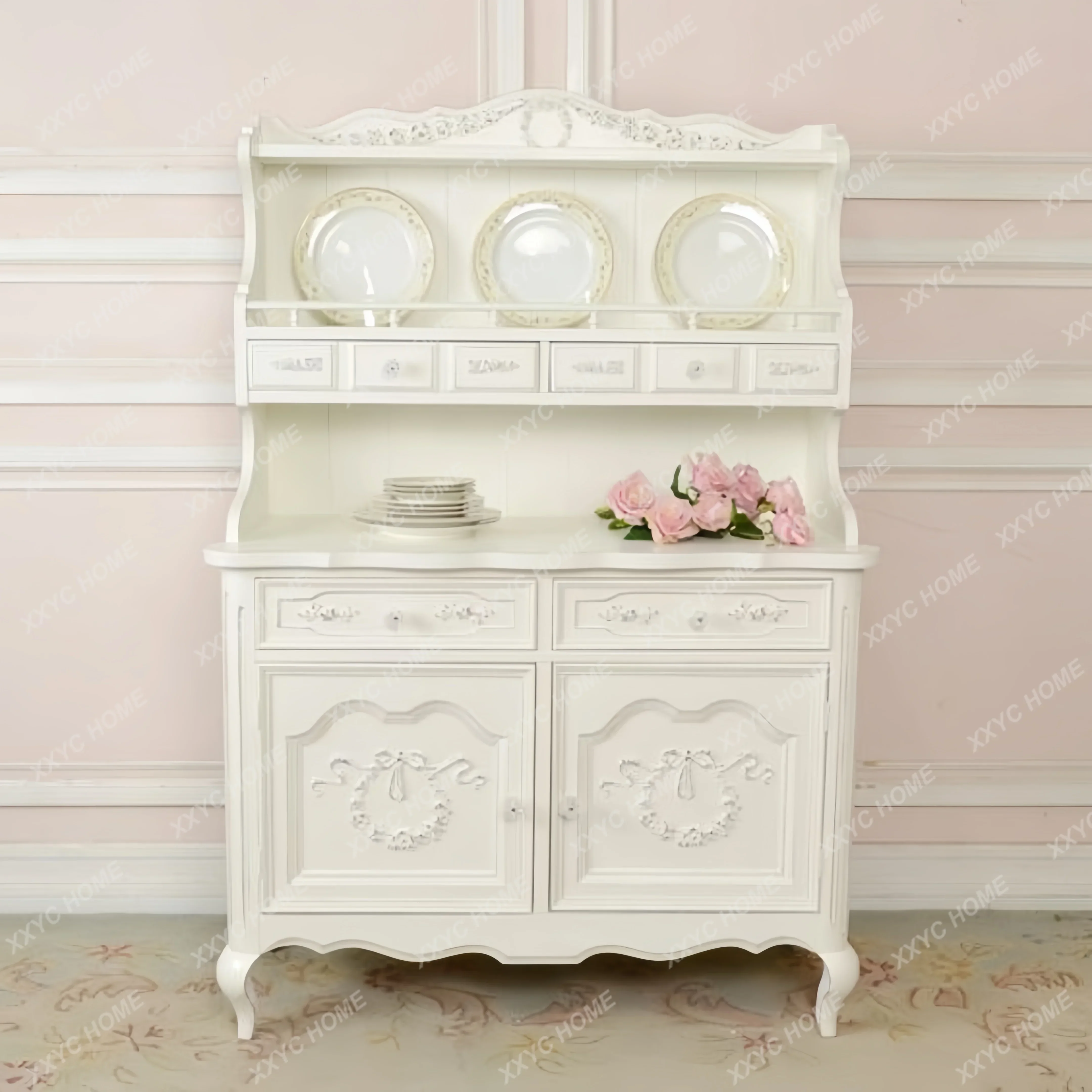 LJYpastoral entry double door entrance cabinet, living room partition, bedroom storage cabinet
LJYpastoral entry double door entrance cabinet, living room partition, bedroom storage cabinet