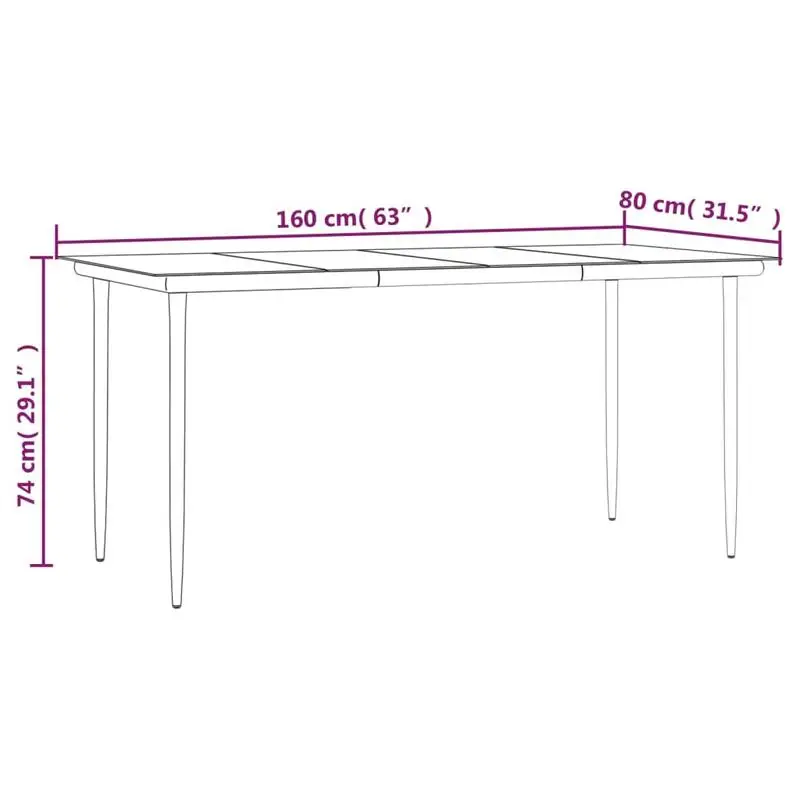 5 Piece Patio Dining Set with Cushions Brown
5 Piece Patio Dining Set with Cushions Brown
