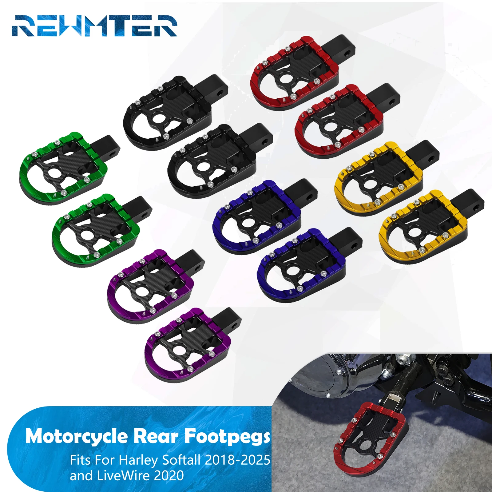 Motorcycle Footpegs Passenger Footrest Foot Pegs Pedal For Harley Softail Fat Bob Fat Boy Low Rider S Breakout FLSB FXLR 18-2025
Motorcycle Footpegs Passenger Footrest Foot Pegs Pedal For Harley Softail Fat Bob Fat Boy Low Rider S Breakout FLSB FXLR 18-2025