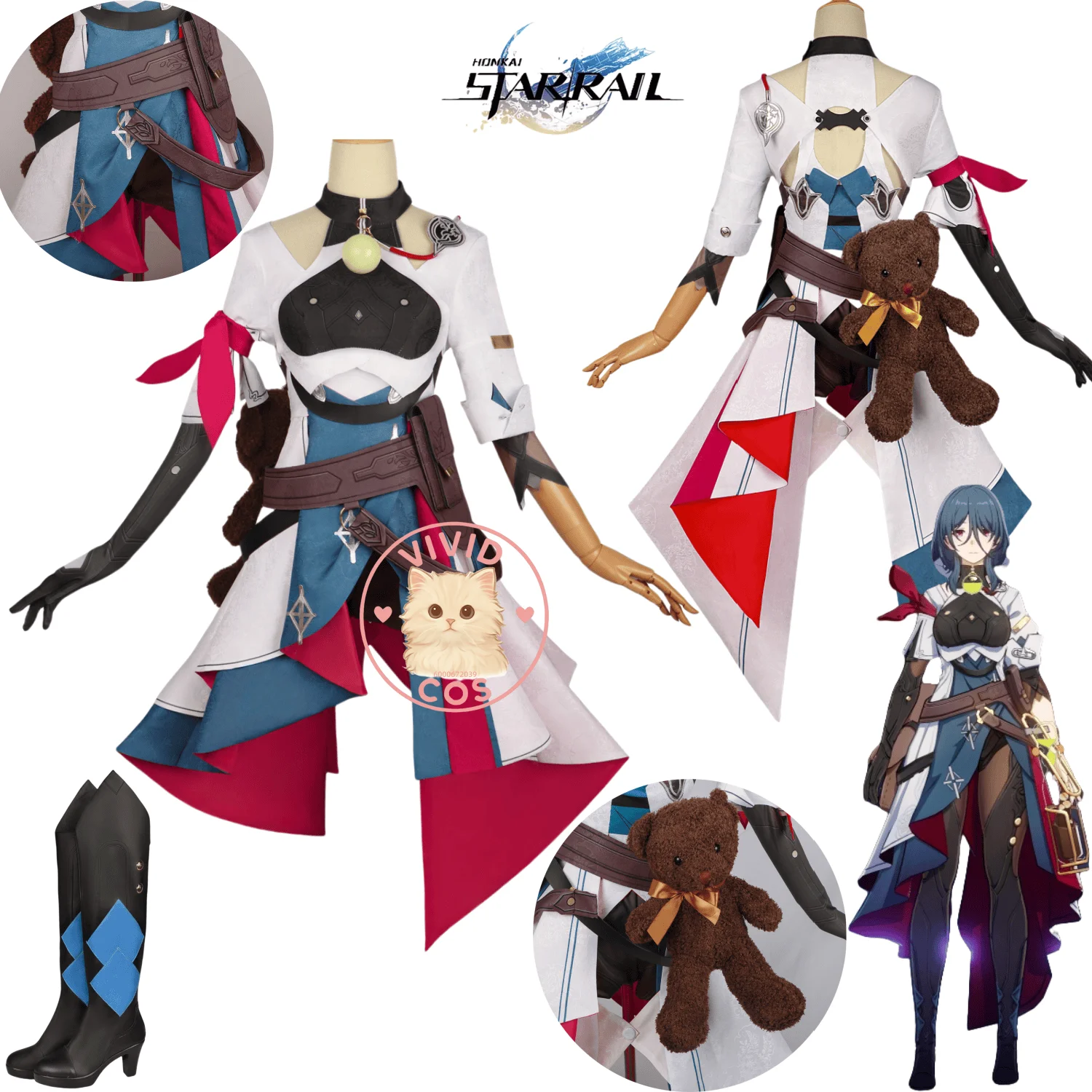 HOt Game Honkai: Star Rail Natasha Cosplay Anime Costume Comic Con Role Playing Dress with Bear Toy for Women Adult Shoes Set
HOt Game Honkai: Star Rail Natasha Cosplay Anime Costume Comic Con Role Playing Dress with Bear Toy for Women Adult Shoes Set