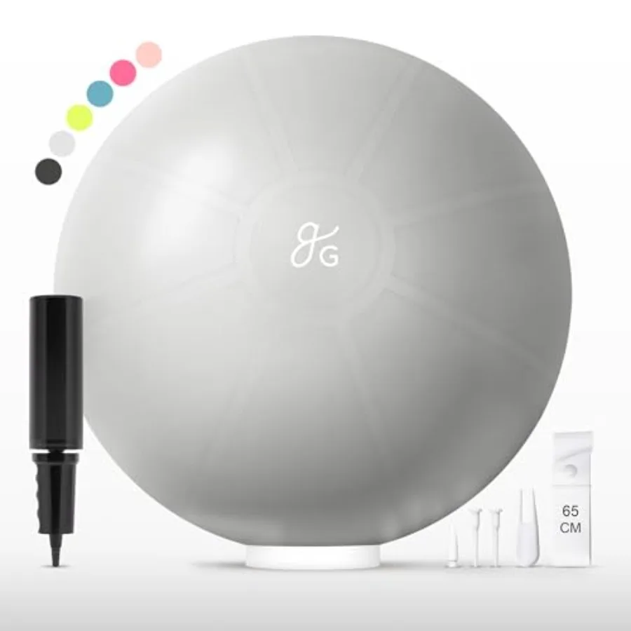 Yoga Ball Anti-Burst Exercise Ball for Pilates, Stability, Pregnancy and Workouts, Includes Pump, in Multiple Sizes and Colors
Yoga Ball Anti-Burst Exercise Ball for Pilates, Stability, Pregnancy and Workouts, Includes Pump, in Multiple Sizes and Colors
