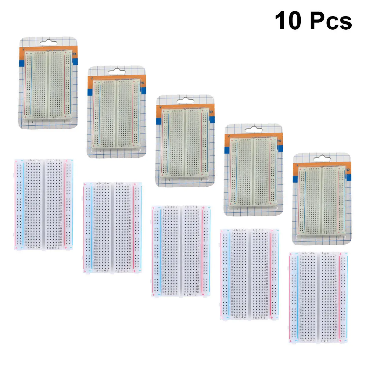 10pcs Mini Breadboard 400-Point Solderless Circuit Breadboard For Proto Shield Electronic Debugging Abs Tin Phosphor Bronze
10pcs Mini Breadboard 400-Point Solderless Circuit Breadboard For Proto Shield Electronic Debugging Abs Tin Phosphor Bronze