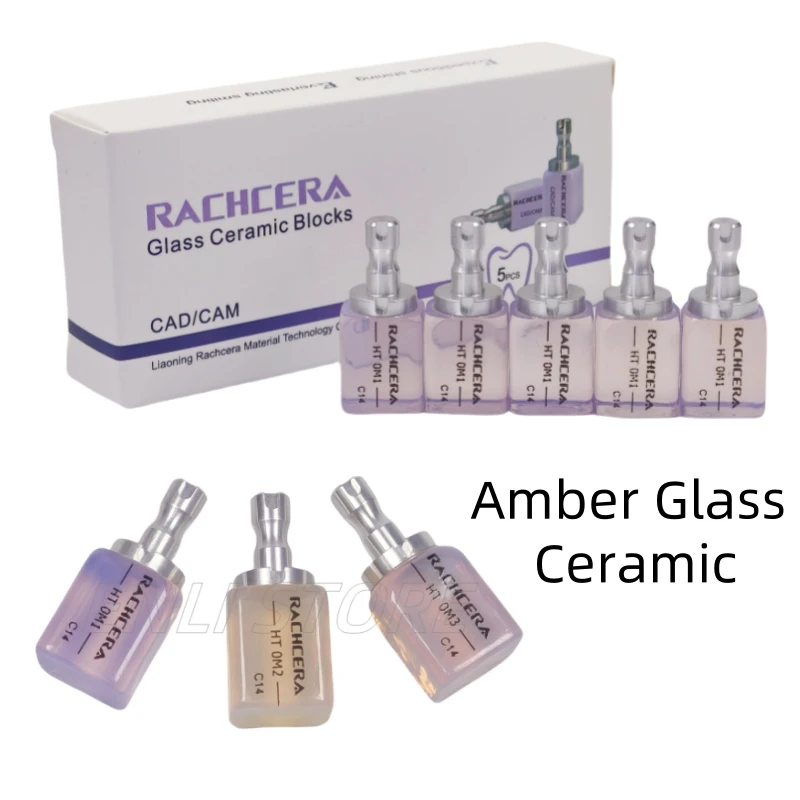 5pcs Dental Lithium Disilicate C14 Amber/Crystal Glass Ceramic HT-BL Chair-side Economic Reconstruction Esthetic Sirona System
5pcs Dental Lithium Disilicate C14 Amber/Crystal Glass Ceramic HT-BL Chair-side Economic Reconstruction Esthetic Sirona System