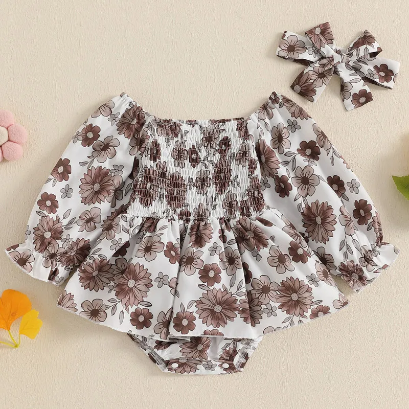 0 to 24 Months Baby Girls Bodysuit Dress Spring Autumn Clothes Floral Long Sleeve Skirt Hem Jumpsuits with Headband
0 to 24 Months Baby Girls Bodysuit Dress Spring Autumn Clothes Floral Long Sleeve Skirt Hem Jumpsuits with Headband