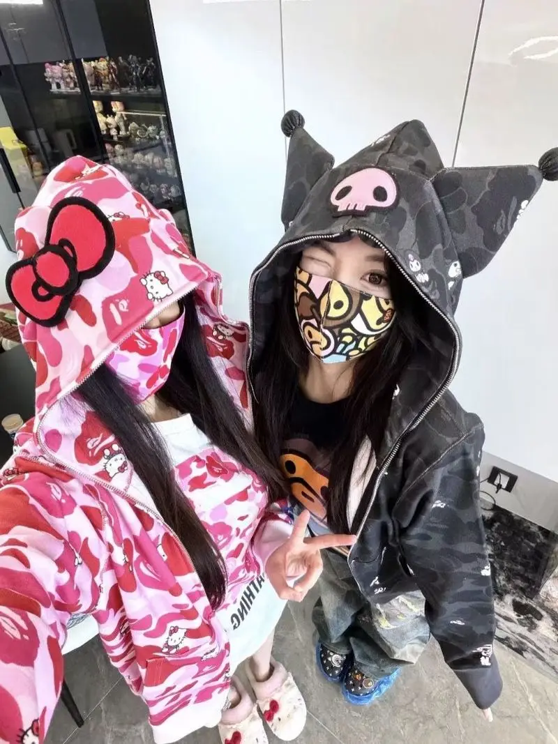 In Stock Anime Hello Kittys Hooded Jacket Girl Commuting Coat Jacket Kuromi Anime 3d Ears Hooded Cute Leopard Print Clothes
In Stock Anime Hello Kittys Hooded Jacket Girl Commuting Coat Jacket Kuromi Anime 3d Ears Hooded Cute Leopard Print Clothes