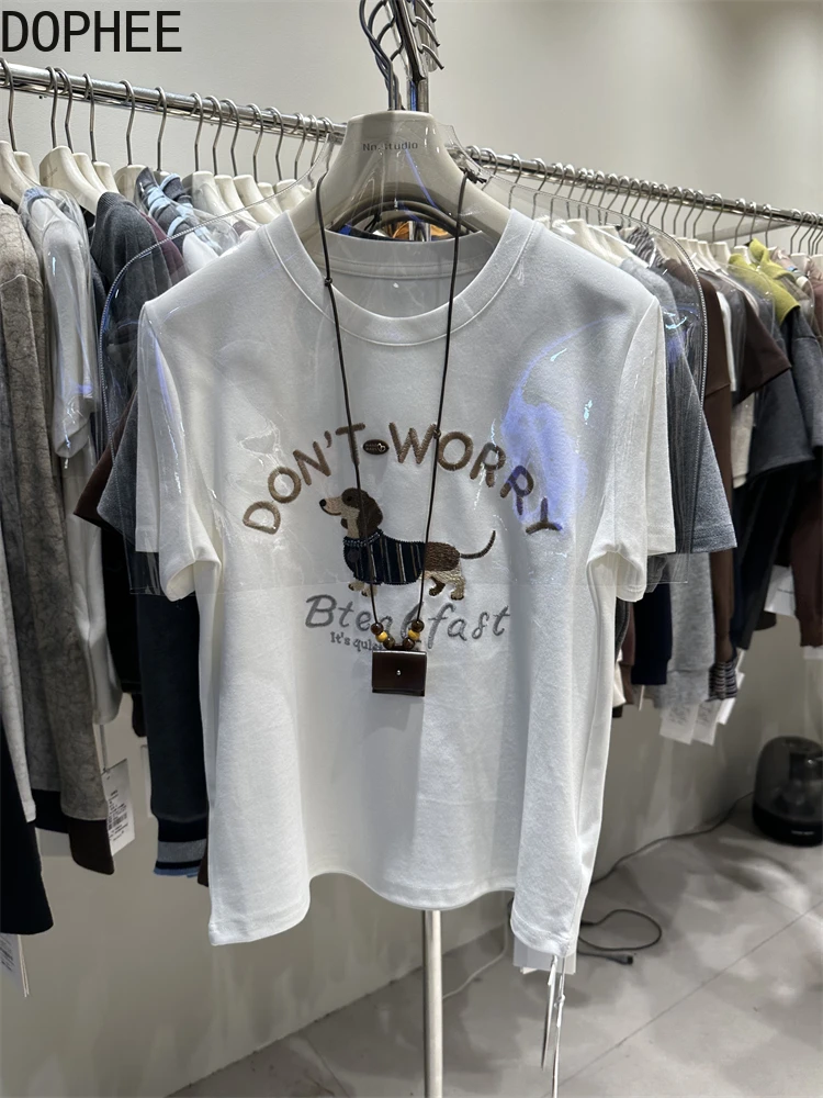 Утепленная осенне-зимняя женская футболка с коротким рукавом, универсальный свободный пуловер с круглым вырезом, топ с мультяшной вышивкой, хлопковые базовые футболки
Утепленная осенне-зимняя женская футболка с коротким рукавом, универсальный свободный пуловер с круглым вырезом, топ с мультяшной вышивкой, хлопковые базовые футболки