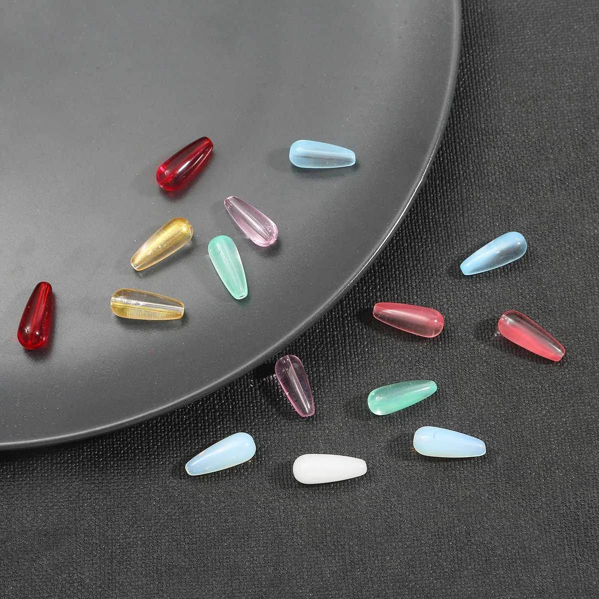 New 10pcs Glass Water Drop Shape Beads Glass Beads Dia 8X19mm Loose Spacer Round Beads For Jewelry Making Accessories
New 10pcs Glass Water Drop Shape Beads Glass Beads Dia 8X19mm Loose Spacer Round Beads For Jewelry Making Accessories