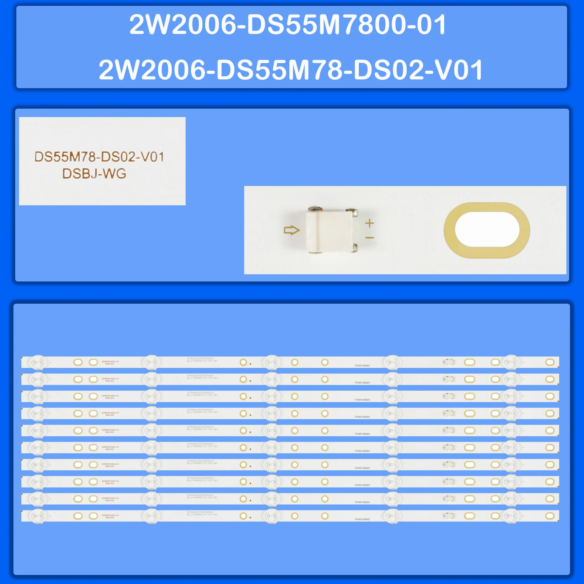 Полосы светодиодной подсветки для 55LEX-5039/TF2C 55LEX-6027/UTS2C 55LEX-6039/UTS2C AKTV480 55CBL01 55LEX-5027/FT2C TI5510DLEDDS
Полосы светодиодной подсветки для 55LEX-5039/TF2C 55LEX-6027/UTS2C 55LEX-6039/UTS2C AKTV480 55CBL01 55LEX-5027/FT2C TI5510DLEDDS