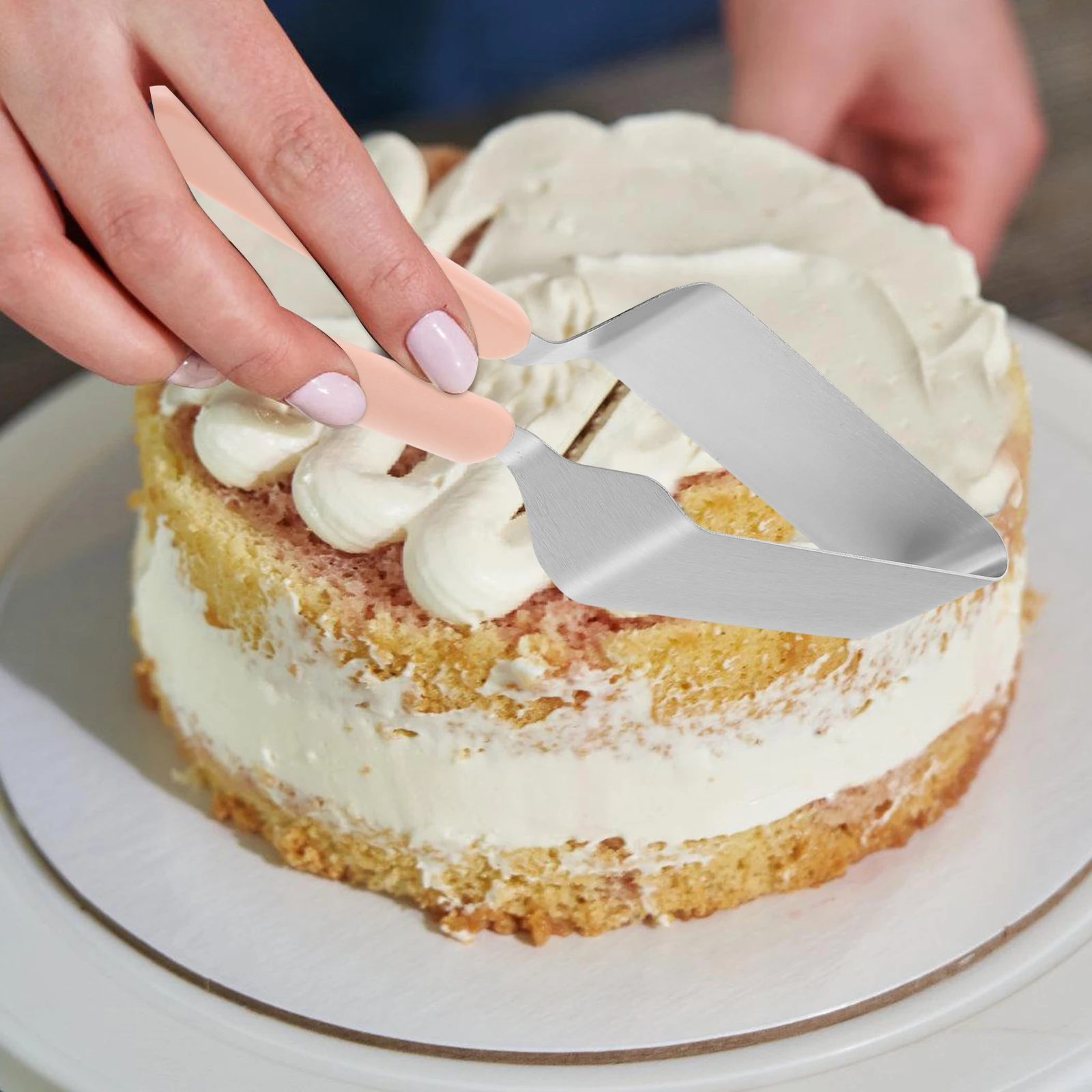1pc Stainless Steel Cake Slicer Cutter Server Kitchen Gadget For Wedding Party Banquet Breakfast Cake Cutting Tool Baking Supply
1pc Stainless Steel Cake Slicer Cutter Server Kitchen Gadget For Wedding Party Banquet Breakfast Cake Cutting Tool Baking Supply