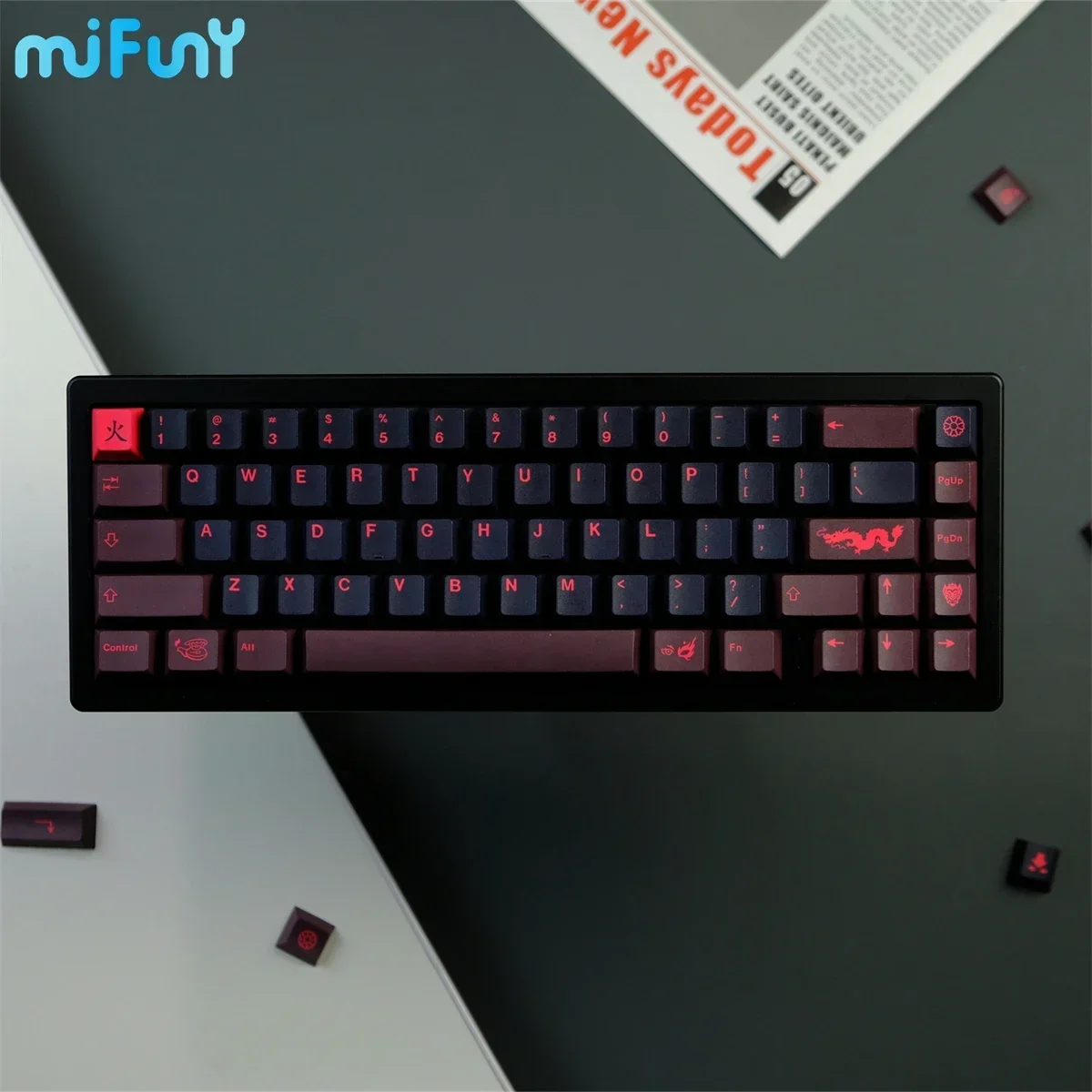 MiFuny GMK Red Dragon Keycap 129key Set Dragon Year Custom Cherry Profile PBT Dye-sublimation Key Cap for Mechanical Keyboard
MiFuny GMK Red Dragon Keycap 129key Set Dragon Year Custom Cherry Profile PBT Dye-sublimation Key Cap for Mechanical Keyboard
