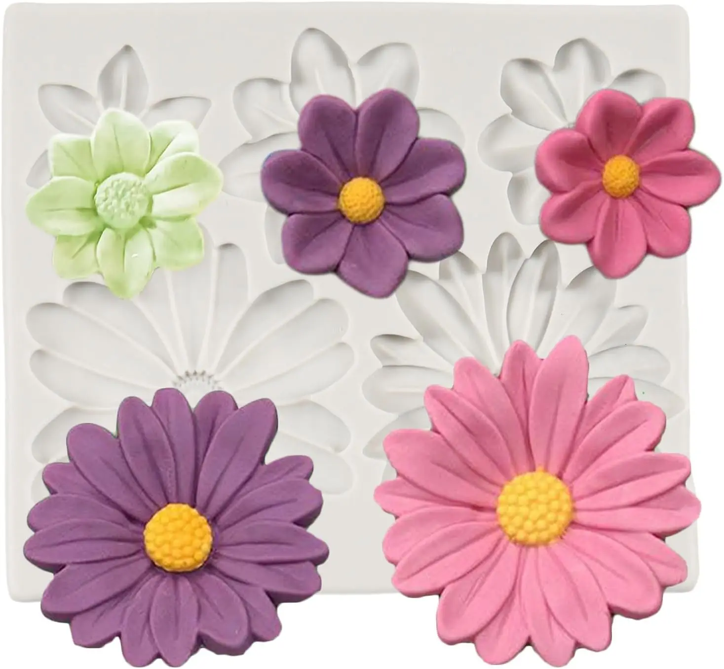 Flower Blossoms Silicone Mold Daisy Chrysanthemum Flower Fondant Mold for Cake Decoration Chocolate Cupcake Topper Candy Sugar Craft Polymer Clay Gum Paste
Flower Blossoms Silicone Mold Daisy Chrysanthemum Flower Fondant Mold for Cake Decoration Chocolate Cupcake Topper Candy Sugar Craft Polymer Clay Gum Paste