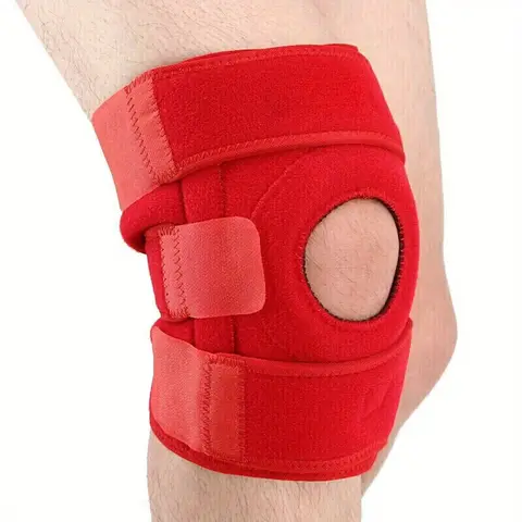 Sports knee pads, pressurized breathable spring support, adjustable, running and hiking protective equipment
