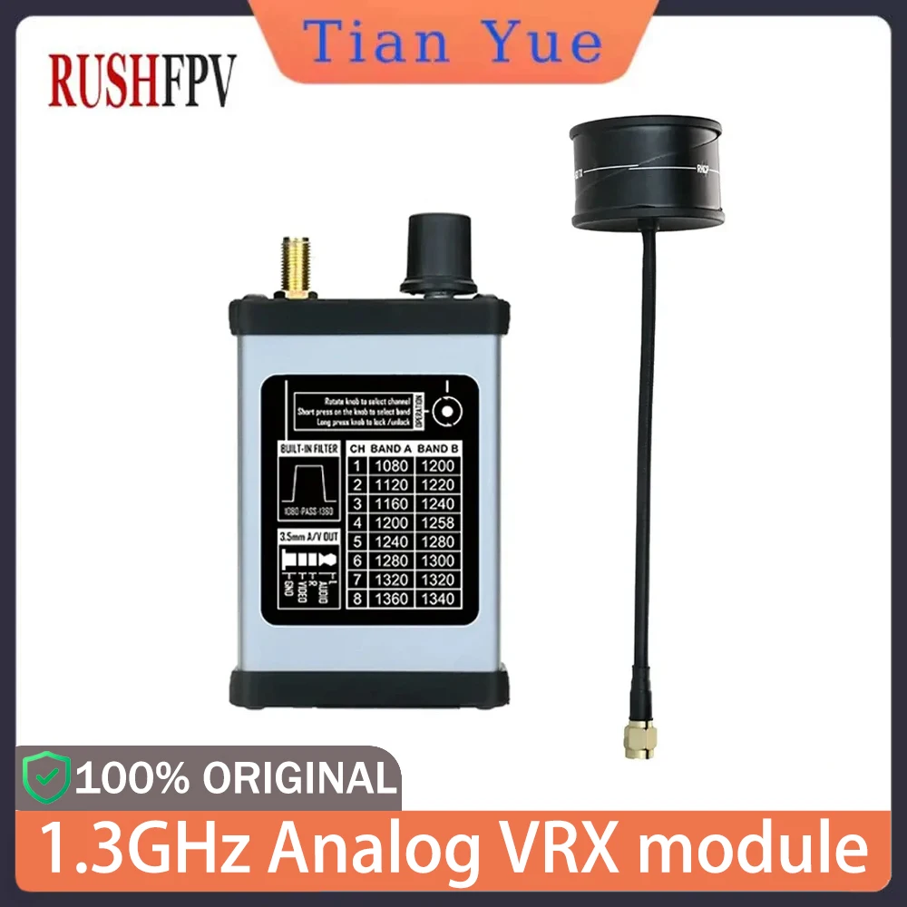 Rush 1.2/1.3G V2 Analog VRX Module with Circular Polarized Antenna for FPV Drone Long Distance
Rush 1.2/1.3G V2 Analog VRX Module with Circular Polarized Antenna for FPV Drone Long Distance