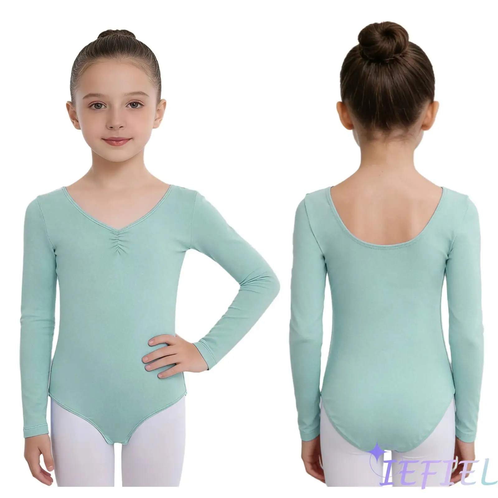 Kids Girls Ballet Dance Costume Ruched V-Neck Long Sleeve Press Button Crotch Leotard Lyrical Gymnastics Bodysuit Dance Outfit
Kids Girls Ballet Dance Costume Ruched V-Neck Long Sleeve Press Button Crotch Leotard Lyrical Gymnastics Bodysuit Dance Outfit
