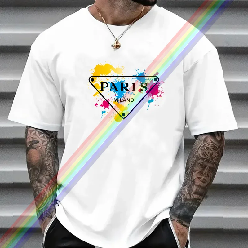Summer Luxury Brand T-shirt For Men's/Women's Short Sleeved Tops Solid Color Fashion Casual Graphic Paris Print Tshirt Clothes
Summer Luxury Brand T-shirt For Men's/Women's Short Sleeved Tops Solid Color Fashion Casual Graphic Paris Print Tshirt Clothes