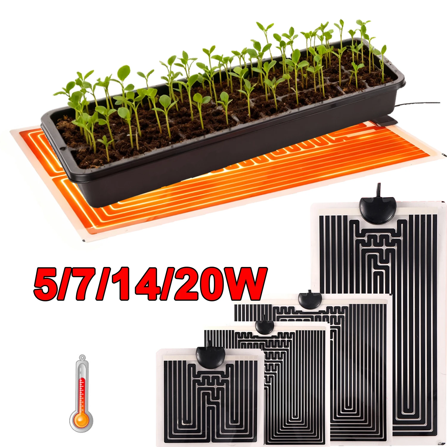 5/7/14/20W Seedling Heat Pad Hydroponic Plant Heating Mat Faster Germination Root Growth Seed Starting Electric Heat Mat
5/7/14/20W Seedling Heat Pad Hydroponic Plant Heating Mat Faster Germination Root Growth Seed Starting Electric Heat Mat