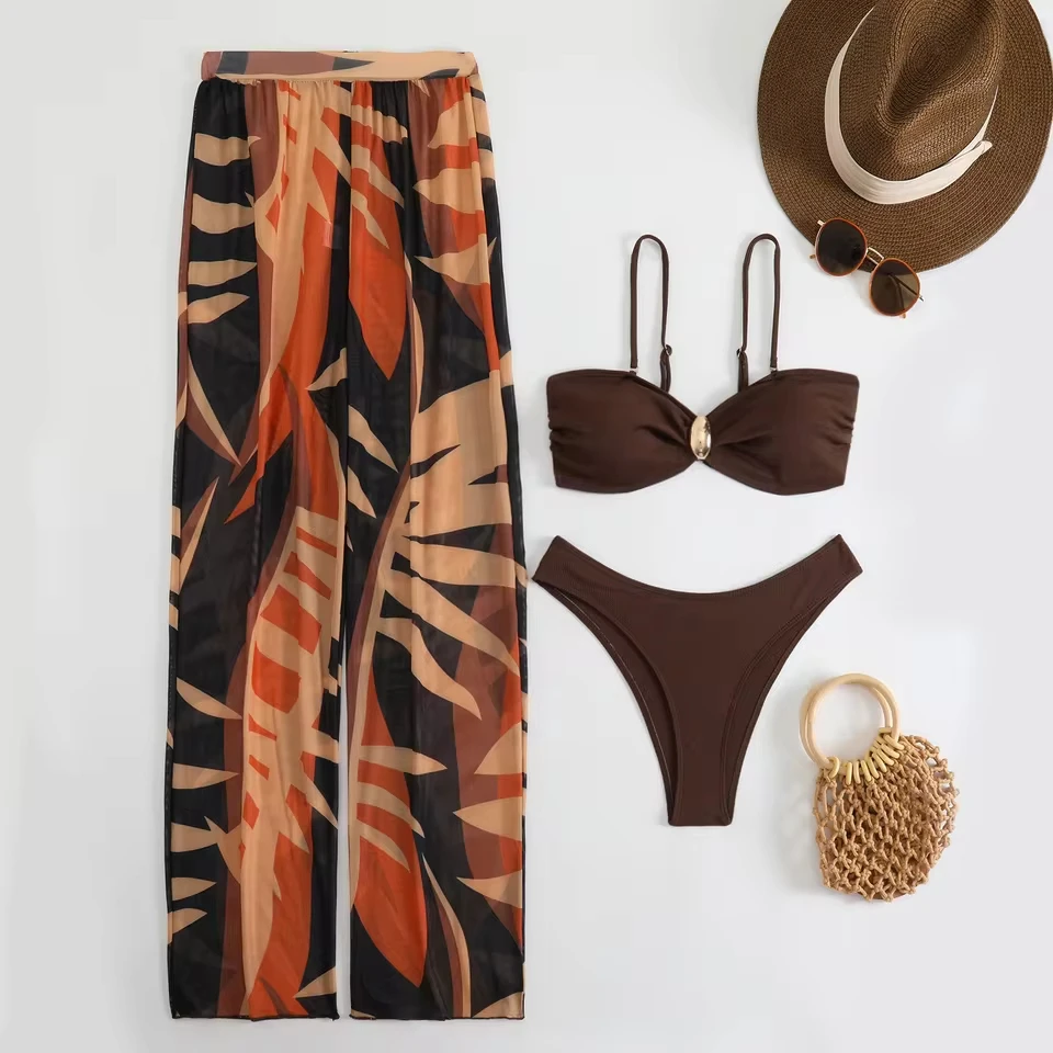 With Printed Pants Bikini Female Swimsuit Women Swimwear Three-pieces Bikini set Brazilian Padded Bather Bathing Suit Swim
With Printed Pants Bikini Female Swimsuit Women Swimwear Three-pieces Bikini set Brazilian Padded Bather Bathing Suit Swim