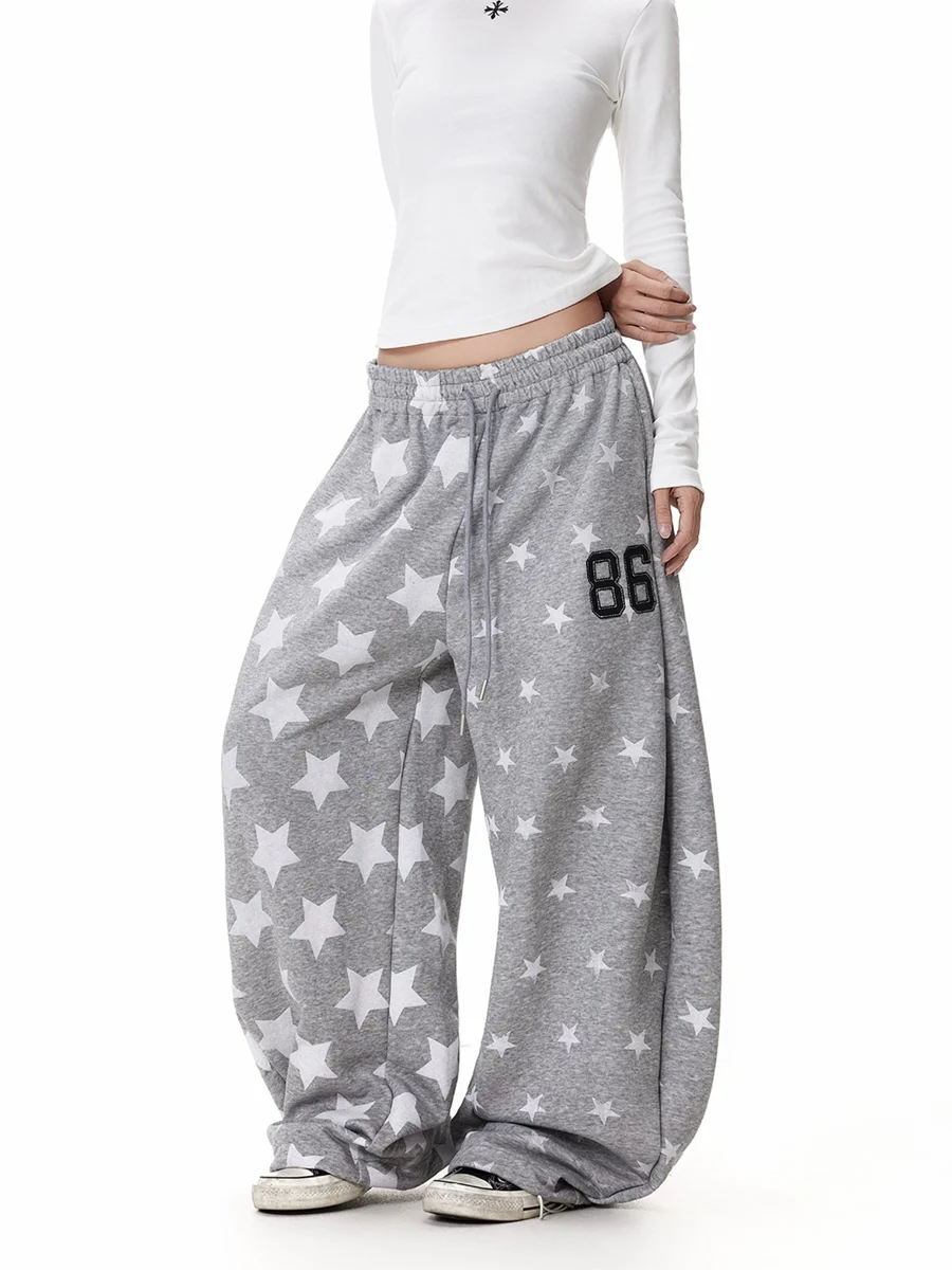 American Retro Star Print Elastic Waist Sweatpants Loose Casual Lazy Wide Leg Dstring Jazz Dance Pants ex
American Retro Star Print Elastic Waist Sweatpants Loose Casual Lazy Wide Leg Dstring Jazz Dance Pants ex
