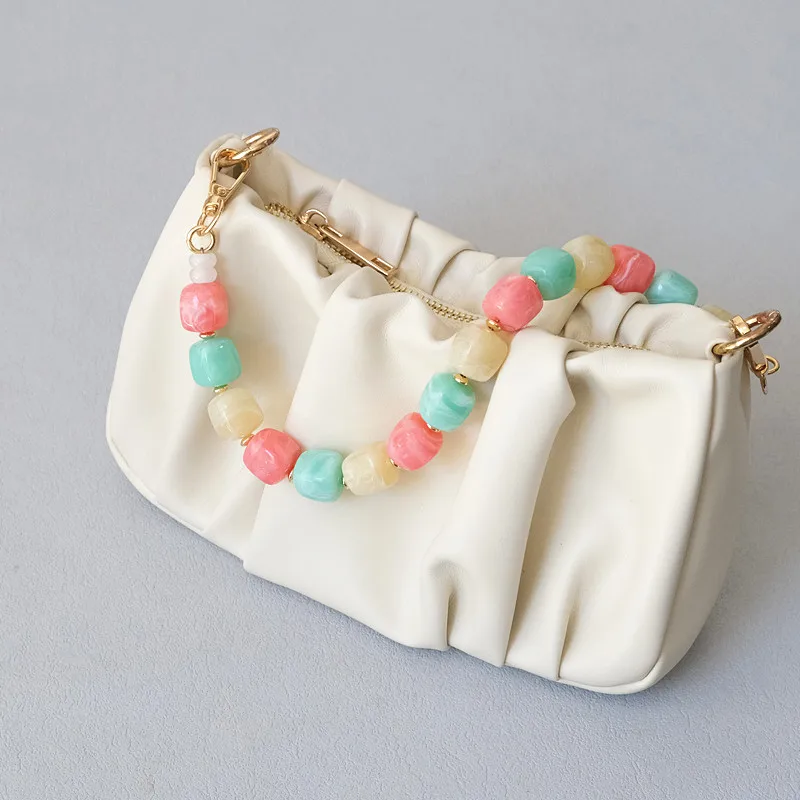 New Fashion Woman Bag Accessory Detachable Candy Beaded Chains Cute Acrylic Luxury Strap Women Elegant Bag Acrylic Handle Chain
New Fashion Woman Bag Accessory Detachable Candy Beaded Chains Cute Acrylic Luxury Strap Women Elegant Bag Acrylic Handle Chain