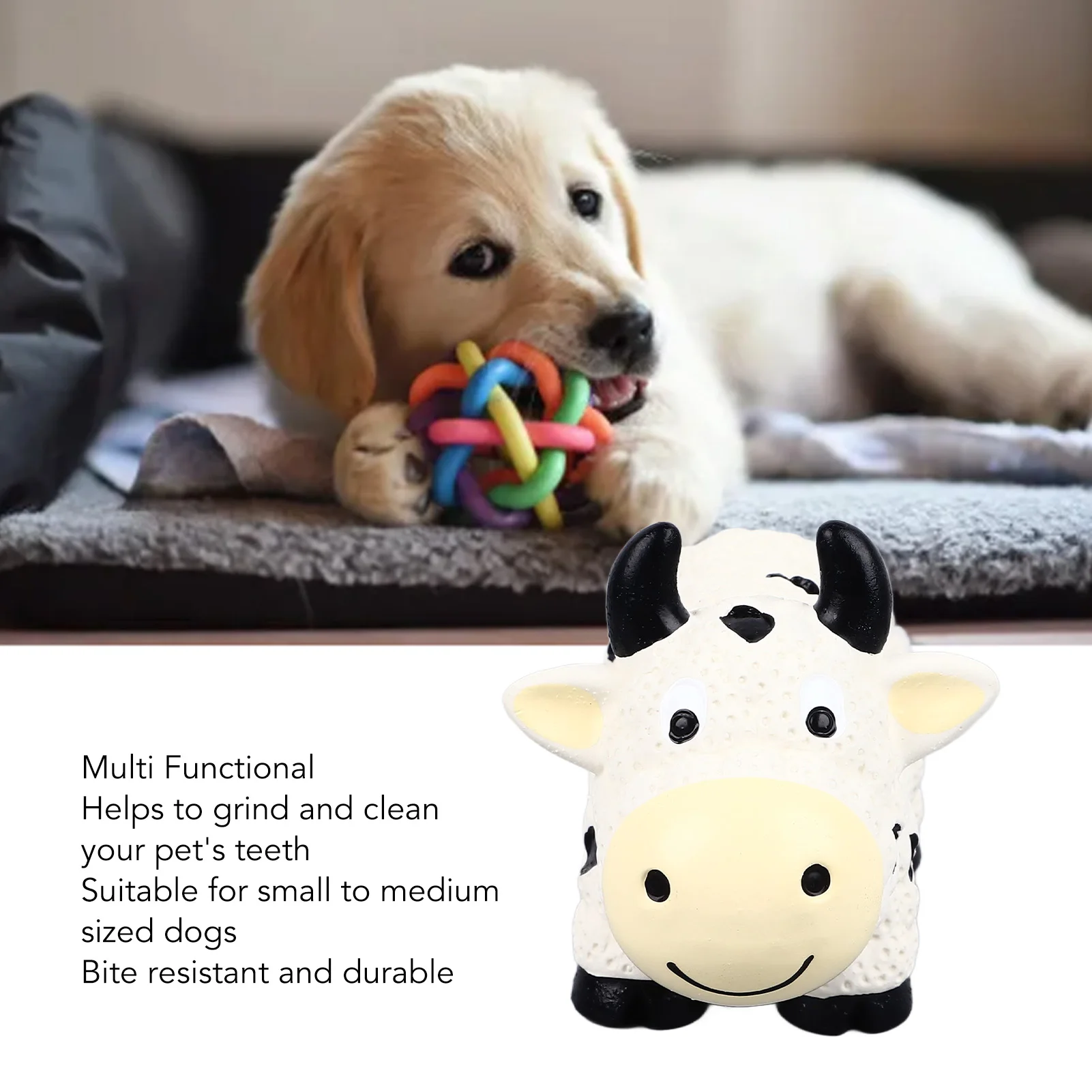 F2 Bite-Resistant Latex Toys Latex Dog Toy Squeaky Soft Interactive Unique Shape Puppy Chewing Toy Indoor Small Medium Dogs Cow
F2 Bite-Resistant Latex Toys Latex Dog Toy Squeaky Soft Interactive Unique Shape Puppy Chewing Toy Indoor Small Medium Dogs Cow