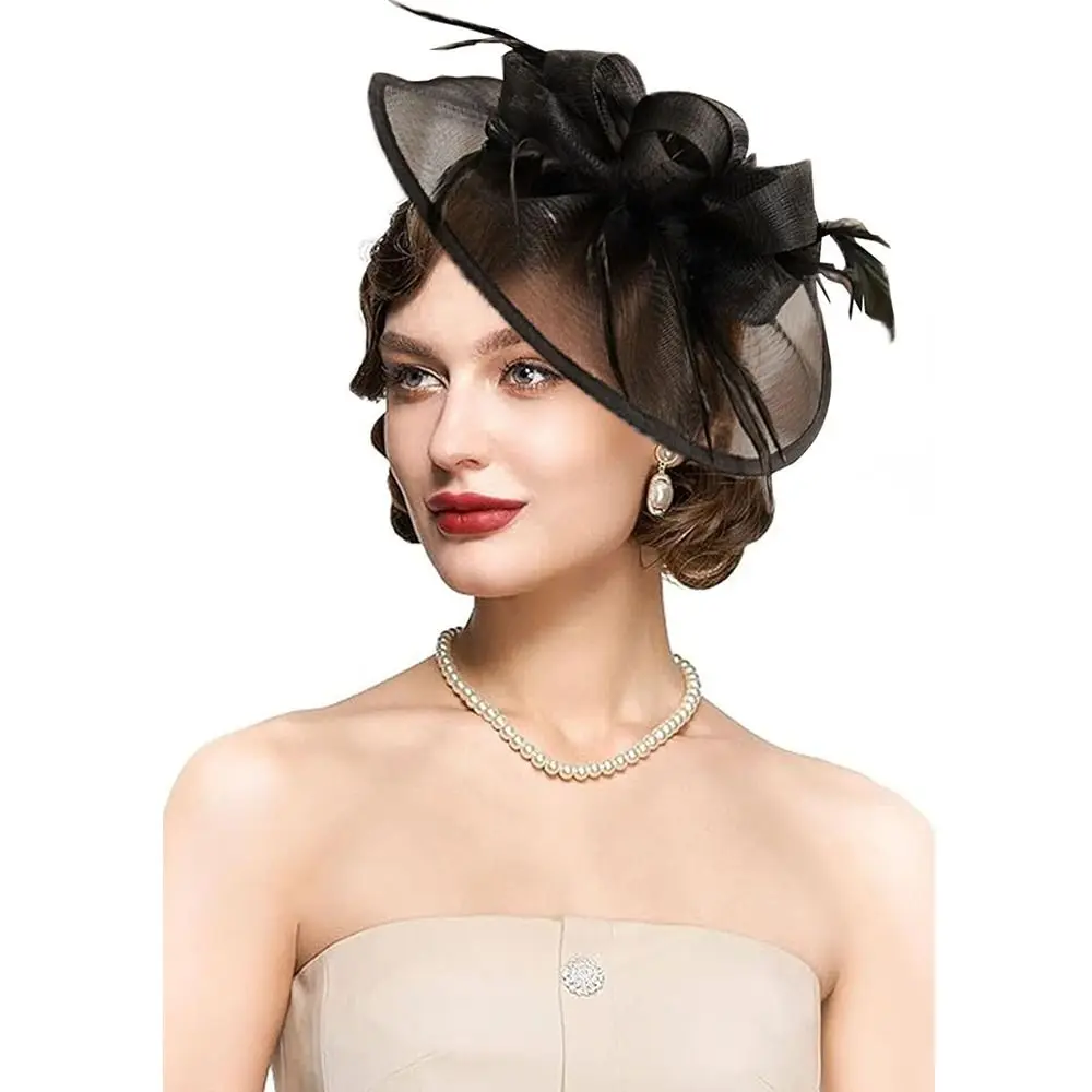 New Charming Women Fascinator Vintage Elegant Flower Feathers Hat Kentucky Fascinators Hat Tea Party
New Charming Women Fascinator Vintage Elegant Flower Feathers Hat Kentucky Fascinators Hat Tea Party