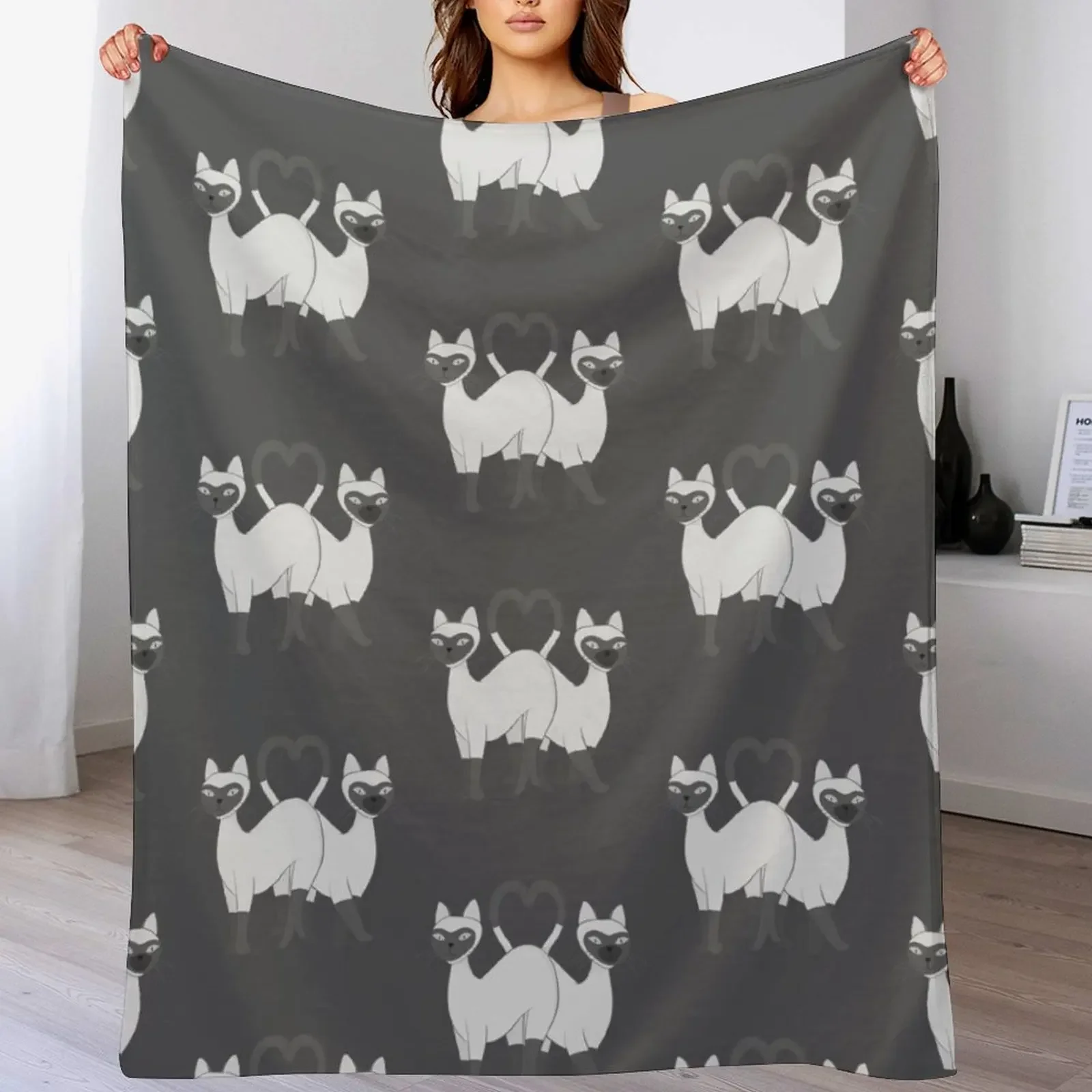 Siamese Love Cats Throw Blanket Fluffy Cozy Throw Blanket for Home Decor
Siamese Love Cats Throw Blanket Fluffy Cozy Throw Blanket for Home Decor