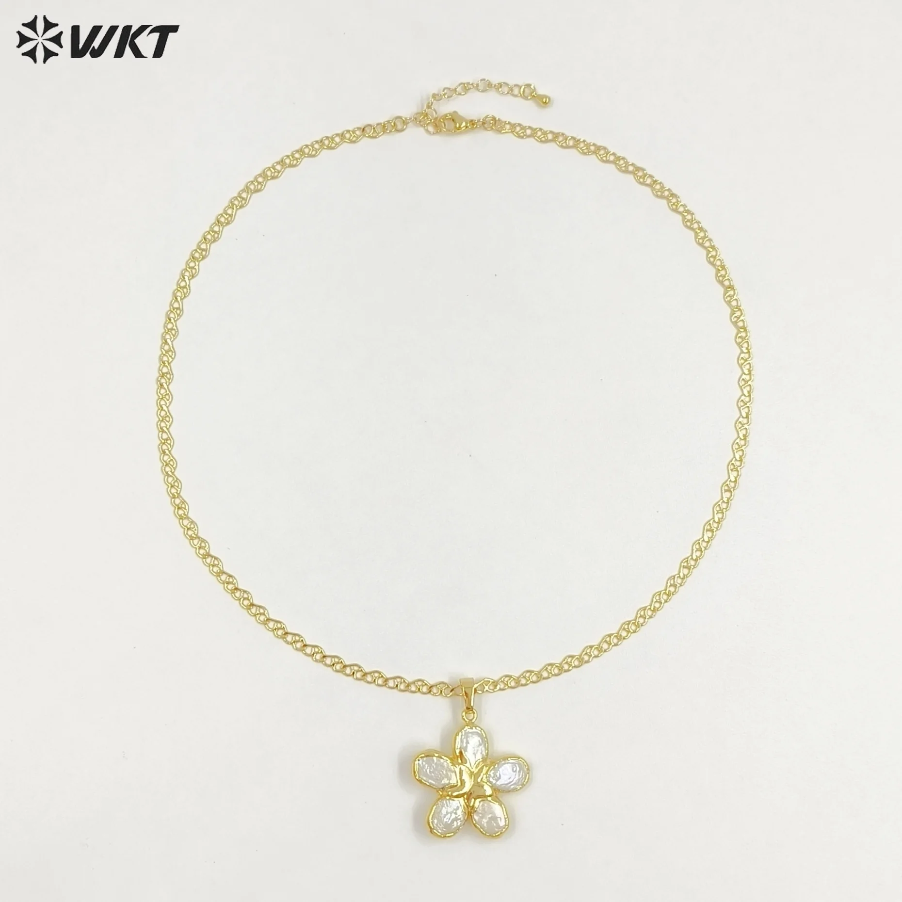 WT-JN339 Wonderful Gold Plated Natural Freshwater Pearl Flower Shape Pendant Necklace For Ladies Elegant Jewelry Wearing
WT-JN339 Wonderful Gold Plated Natural Freshwater Pearl Flower Shape Pendant Necklace For Ladies Elegant Jewelry Wearing