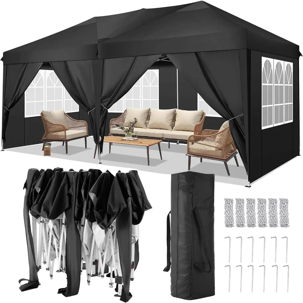 Pop Up Canopy Tent 10x20 with 6 Sidewalls, Waterproof Outdoor Party and Wedding Shelter
Pop Up Canopy Tent 10x20 with 6 Sidewalls, Waterproof Outdoor Party and Wedding Shelter