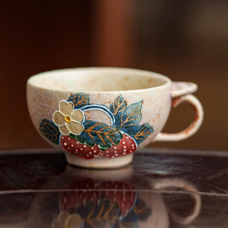 Hand Painted Strawberry Ceramic Cup Single Master Cup Tea Tasting Cup Home Tea Set Exquisite Coffee Mug
Hand Painted Strawberry Ceramic Cup Single Master Cup Tea Tasting Cup Home Tea Set Exquisite Coffee Mug
