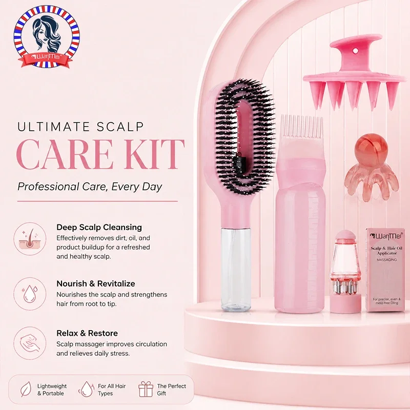 Hair Brush Set 5 in 1 Detangling Spray Brush Scalp Massager Hair Oil Applicator Shampoo Brush Hair Care Tools for All Hair Types
Hair Brush Set 5 in 1 Detangling Spray Brush Scalp Massager Hair Oil Applicator Shampoo Brush Hair Care Tools for All Hair Types