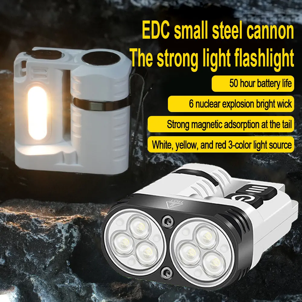 10 Modes COB LED Mini Flashlight Super Bright EDC Keychain Light Outdoor Emergency Camping Pocket Lamp With Tail Magnet
10 Modes COB LED Mini Flashlight Super Bright EDC Keychain Light Outdoor Emergency Camping Pocket Lamp With Tail Magnet