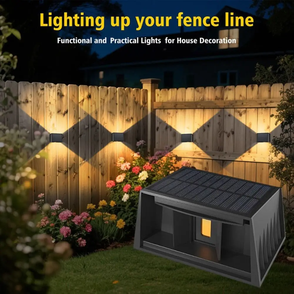 Automatic Lighting Solar Wall Lamp Warm Light IP65 Waterproof Atmosphere Decoration Spotlights Wall-mounted Energy Saving
Automatic Lighting Solar Wall Lamp Warm Light IP65 Waterproof Atmosphere Decoration Spotlights Wall-mounted Energy Saving