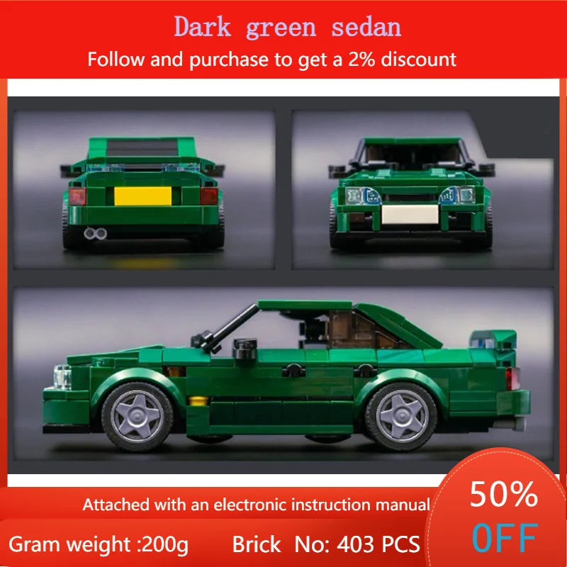 Строительный блок, модель автомобиля 403, детали, городская скорость, MOC, седан, игрушка для мальчиков, взрослых, детей, рождественский подарок, конструкция, креативная игра
Строительный блок, модель автомобиля 403, детали, городская скорость, MOC, седан, игрушка для мальчиков, взрослых, детей, рождественский подарок, конструкция, креативная игра