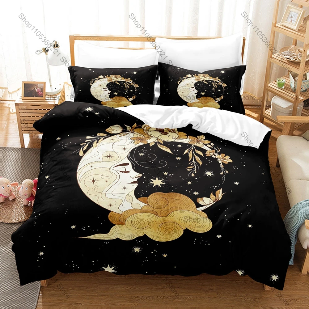 3 In 1 Witch Moon Bedding Set Magic Moon Pattern Soft Fabric Bed Sheet Pillowcase Stylish Home Textile for Bedroom Decoration
3 In 1 Witch Moon Bedding Set Magic Moon Pattern Soft Fabric Bed Sheet Pillowcase Stylish Home Textile for Bedroom Decoration