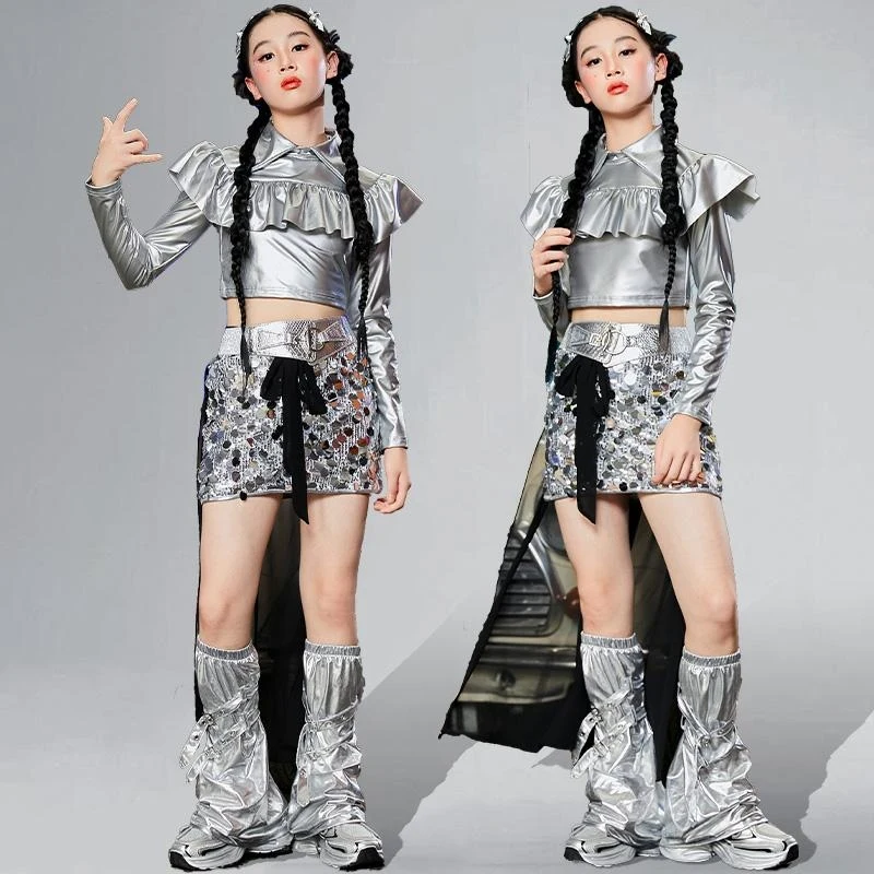 2024, детские танцевальные костюмы в стиле хип-хоп для девочек, серебристые наряды Kpop, модная современная одежда для джазовых танцев, сценическая одежда DQS18156
2024, детские танцевальные костюмы в стиле хип-хоп для девочек, серебристые наряды Kpop, модная современная одежда для джазовых танцев, сценическая одежда DQS18156