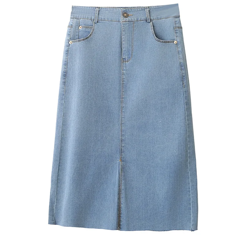 2026 Summer Plus Size Women Denim Skirt High Waist Split Bodycon Midi Skirt Elastic Waist Slim Casual Skirt 356
2026 Summer Plus Size Women Denim Skirt High Waist Split Bodycon Midi Skirt Elastic Waist Slim Casual Skirt 356