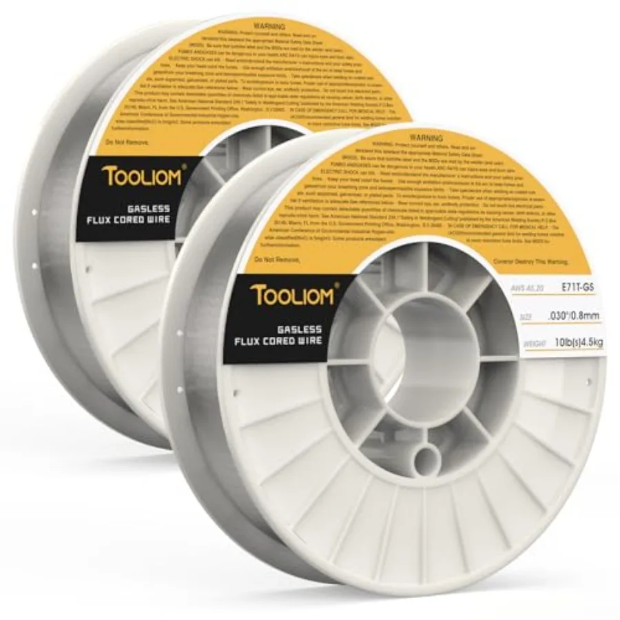 Flux Core Gasless MIG Wire E71T-GS .030" Diameter 10-Pound Spool 2PCS Flux Core Self-shielded Carbon Steel MIG Welding Wire
Flux Core Gasless MIG Wire E71T-GS .030" Diameter 10-Pound Spool 2PCS Flux Core Self-shielded Carbon Steel MIG Welding Wire