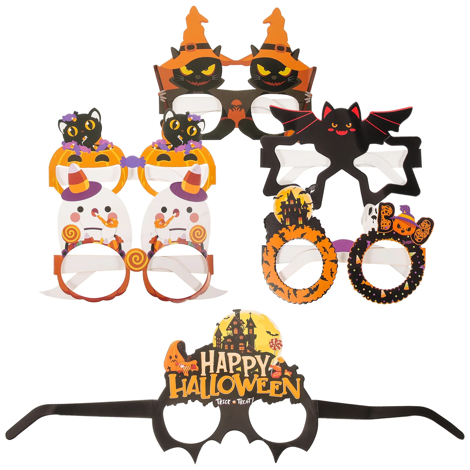 6pcs Halloween Glasses Eyeglasses Novelty Photo Party Paper Prop Funny Fashion Scary Creative Festival Accessories Costume
6pcs Halloween Glasses Eyeglasses Novelty Photo Party Paper Prop Funny Fashion Scary Creative Festival Accessories Costume