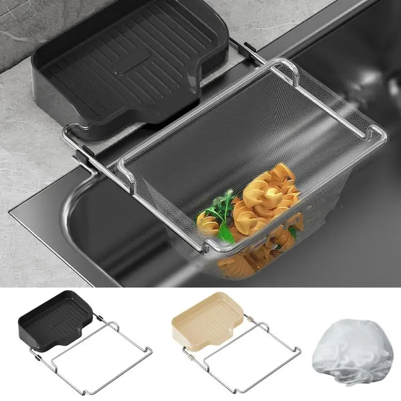 Removable Sink Strainer With Tray Basket Strainer Stainless Steel Household Cleaning Solution Kitchen Strainer With Mesh Bags
Removable Sink Strainer With Tray Basket Strainer Stainless Steel Household Cleaning Solution Kitchen Strainer With Mesh Bags