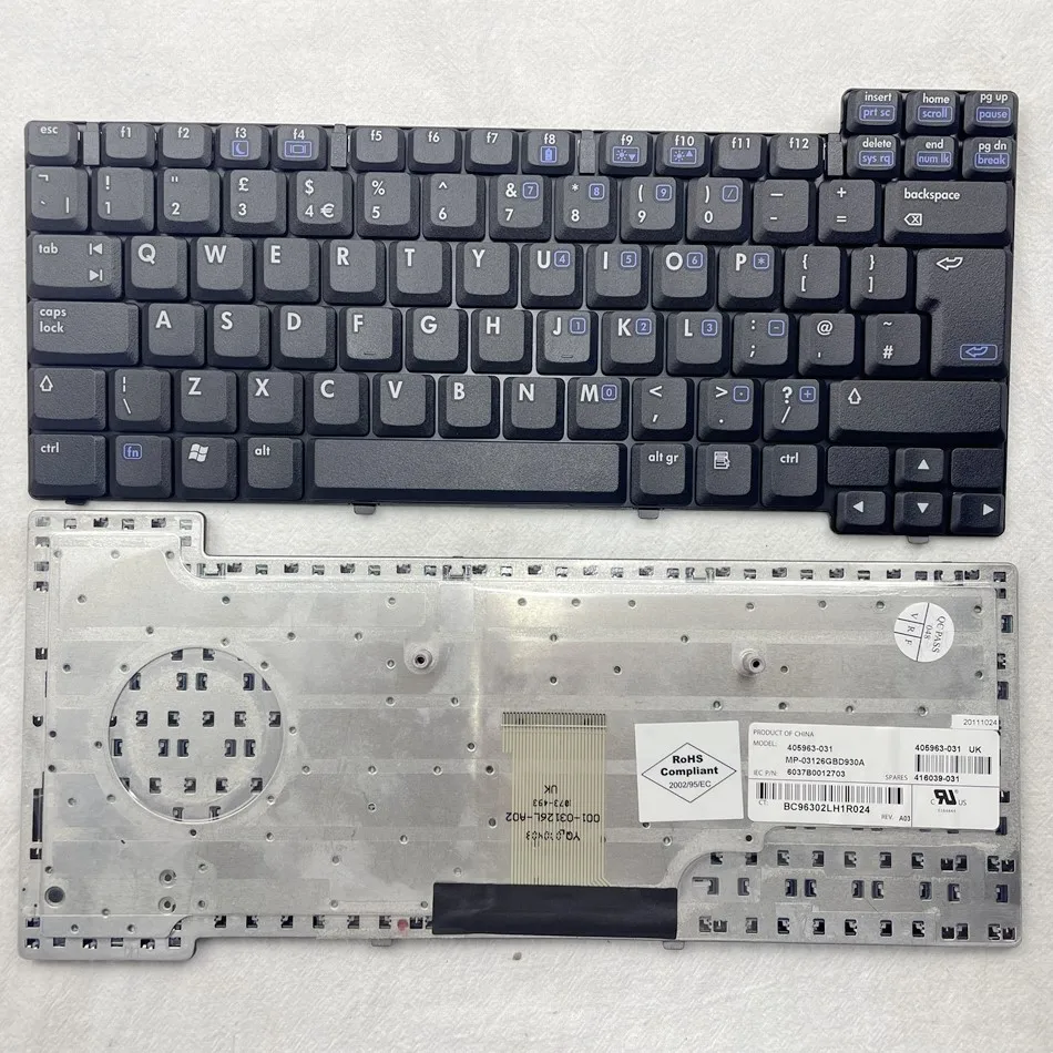 Клавиатура ноутбука Великобритании для HP NX6120 NC6210 NC6110 NC6120 NX6115 NX6110 UK Layout
Клавиатура ноутбука Великобритании для HP NX6120 NC6210 NC6110 NC6120 NX6115 NX6110 UK Layout