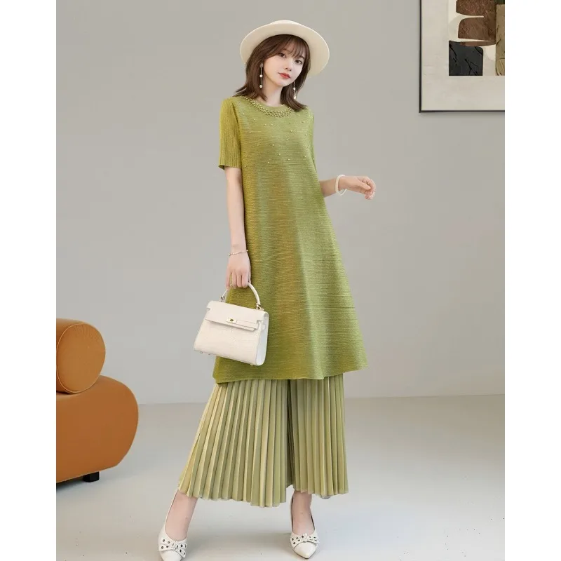 Miyake Pleated Simple Short Sleeve Dresses Plisse Women 2026 Summer Miyake Pleats Spring Dress Elegant Loose Plus Size Dress
Miyake Pleated Simple Short Sleeve Dresses Plisse Women 2026 Summer Miyake Pleats Spring Dress Elegant Loose Plus Size Dress