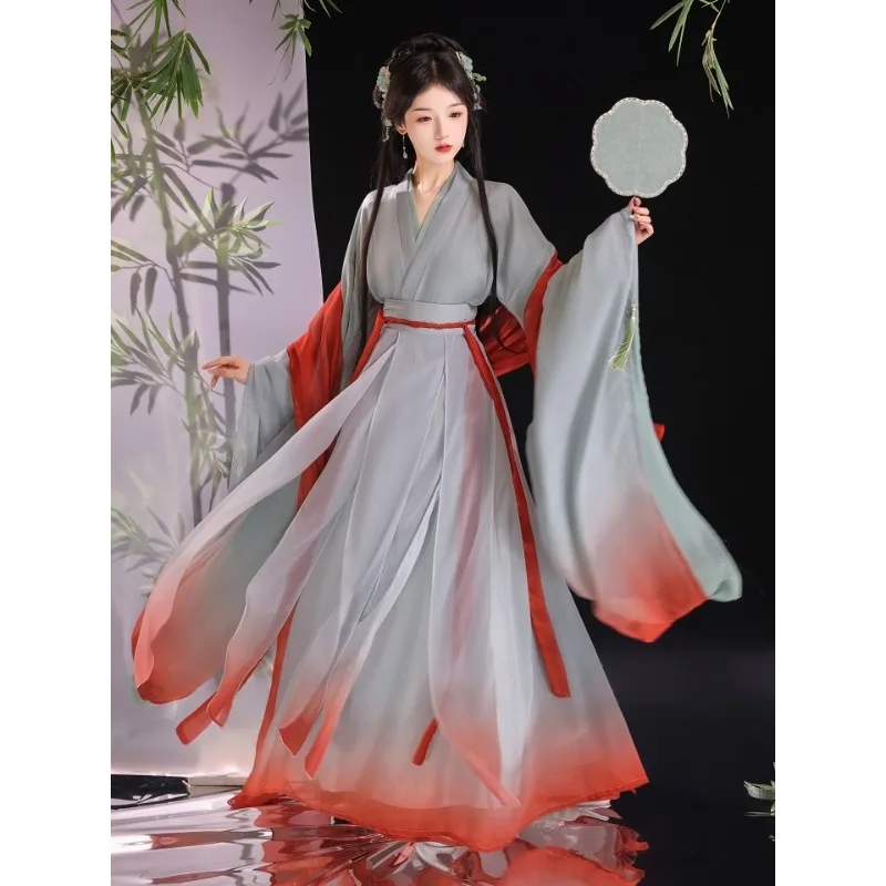 Original WeiJin Dynasty Wide Sleeved One Piece Eight Piece Skirt Hanfu Suit for Women High Quality Princess Coapsly Costumes
Original WeiJin Dynasty Wide Sleeved One Piece Eight Piece Skirt Hanfu Suit for Women High Quality Princess Coapsly Costumes