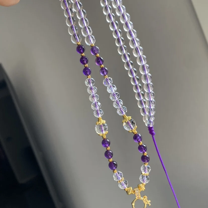 Chain Gray Moonlight Amethyst Agate Pendant Buddha Chain Universal Buckle Thai Brand Thangka Bead Chain
Chain Gray Moonlight Amethyst Agate Pendant Buddha Chain Universal Buckle Thai Brand Thangka Bead Chain