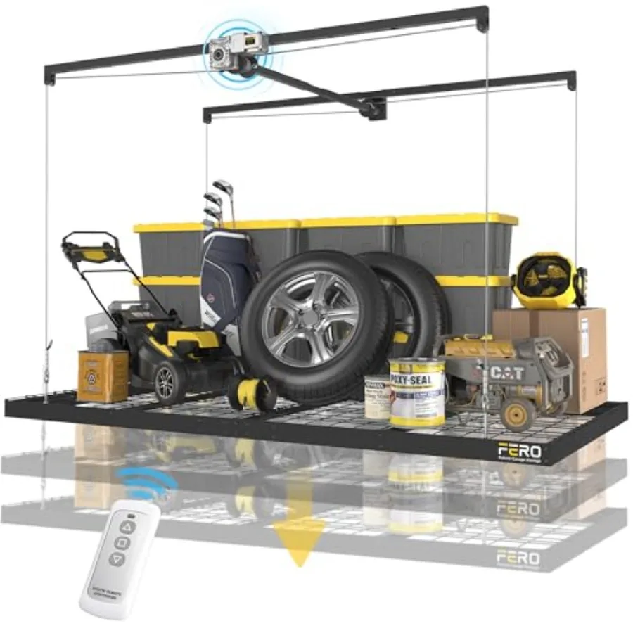 Motorized Overhead Storage Rk wi Remote Control, Heavy-Du CeilinMounted Organ, 4x8 FT CeilinStorage Lift System, Spe-SavinHangi
Motorized Overhead Storage Rk wi Remote Control, Heavy-Du CeilinMounted Organ, 4x8 FT CeilinStorage Lift System, Spe-SavinHangi