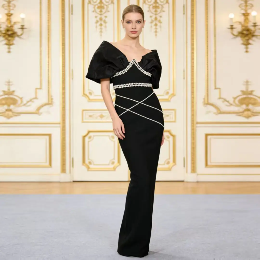 Sexy V Neck Rhinestone Backless Split Bandage Dress Women Formal Evening Prom Birthday Celebration Dress
Sexy V Neck Rhinestone Backless Split Bandage Dress Women Formal Evening Prom Birthday Celebration Dress
