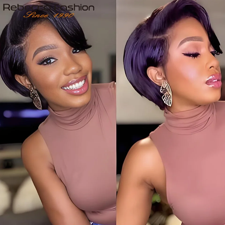 Rebecca Short Pixie Wigs Side Part Lace Front Human Hair Wigs For Women Brazilian Remy Hair Ombre Blonde Glueless HD Lace Wigs
Rebecca Short Pixie Wigs Side Part Lace Front Human Hair Wigs For Women Brazilian Remy Hair Ombre Blonde Glueless HD Lace Wigs