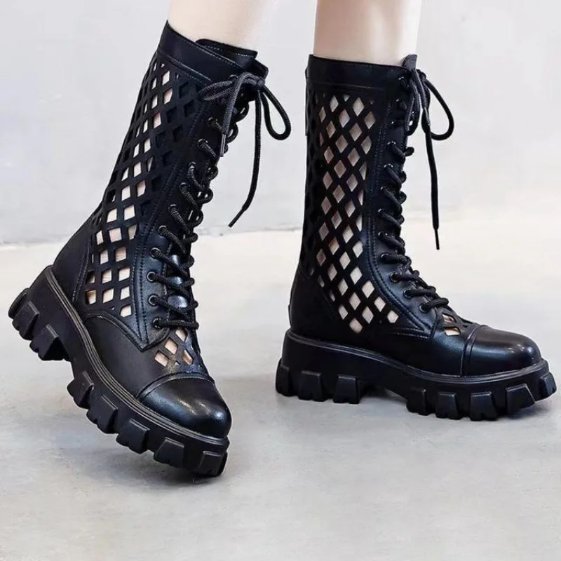 Platform Women's Boots - 2026 Summer New Style Mesh Boots with Perforated Design, Mid-calf Boots for Women, Heightening Effect
Platform Women's Boots - 2026 Summer New Style Mesh Boots with Perforated Design, Mid-calf Boots for Women, Heightening Effect