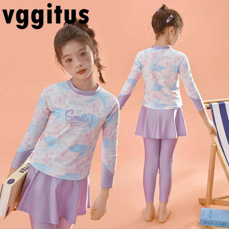 New Summer Kids Girls 2Pcs Swimsuit Long Sleeves Swimwear with Swimming Skirt UPF50+ Quick Drying Beach Bathing Suits H42281
New Summer Kids Girls 2Pcs Swimsuit Long Sleeves Swimwear with Swimming Skirt UPF50+ Quick Drying Beach Bathing Suits H42281